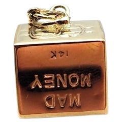 14K Yellow Gold Mad Money Charm #25318