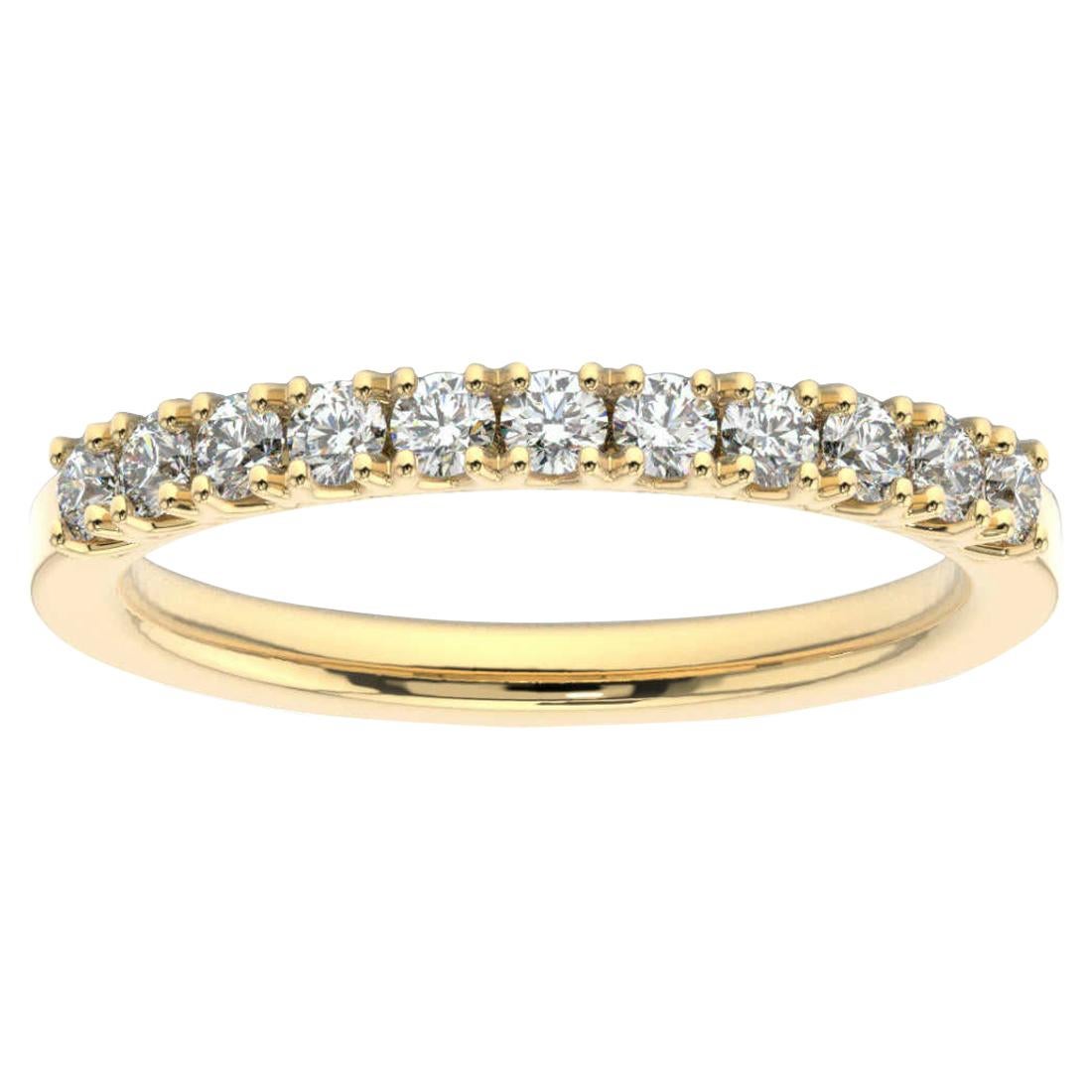 14K Yellow Gold Mae Crown Diamond Ring '1/2 Ct. tw' For Sale