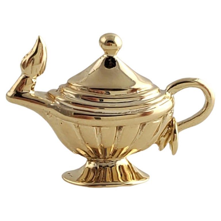 14K Yellow Gold Magic Lamp Charm For Sale at 1stDibs