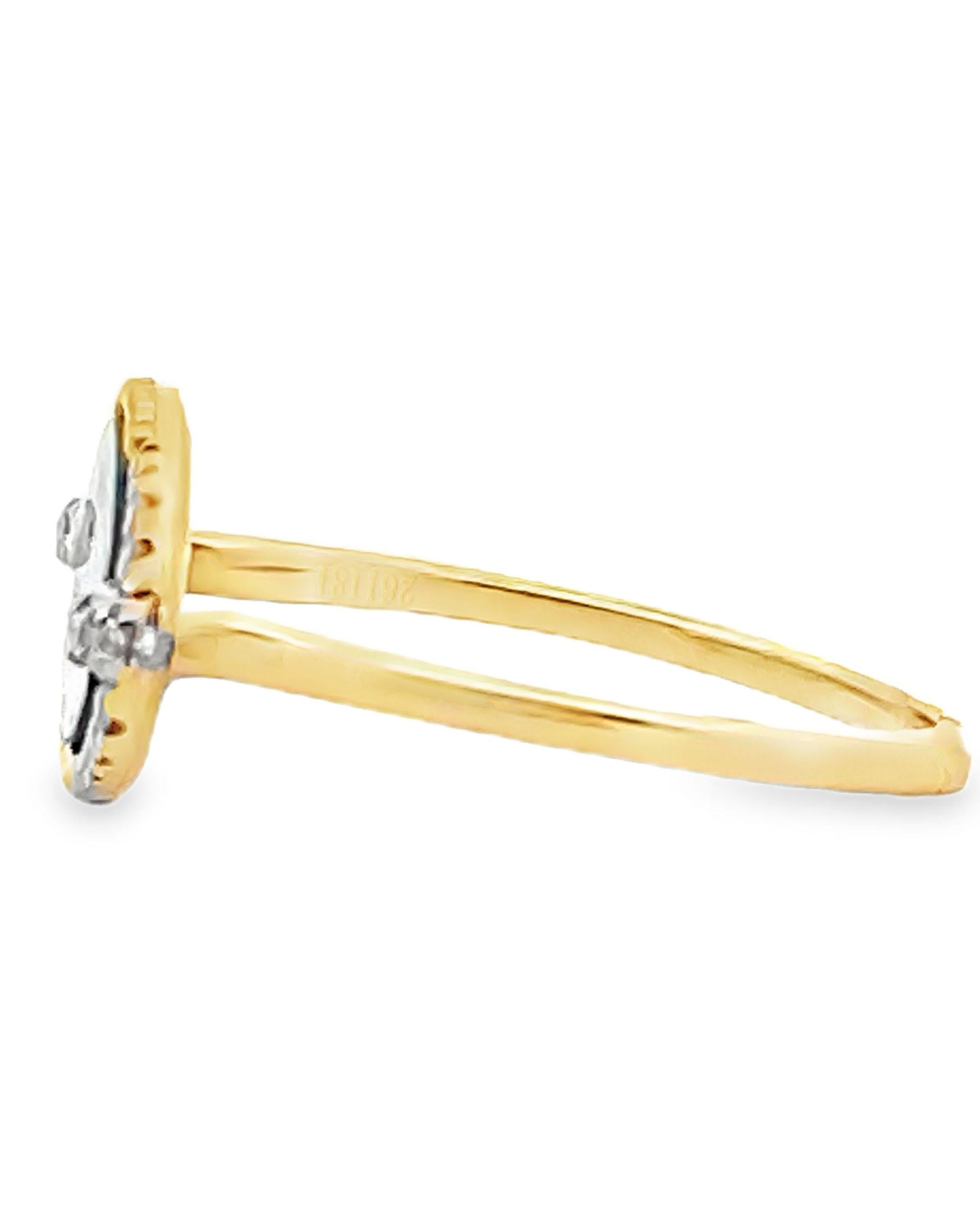 Contemporain Bague en or jaune 14K Malachite 1.87 carats et diamants ronds 0.09 carats en vente