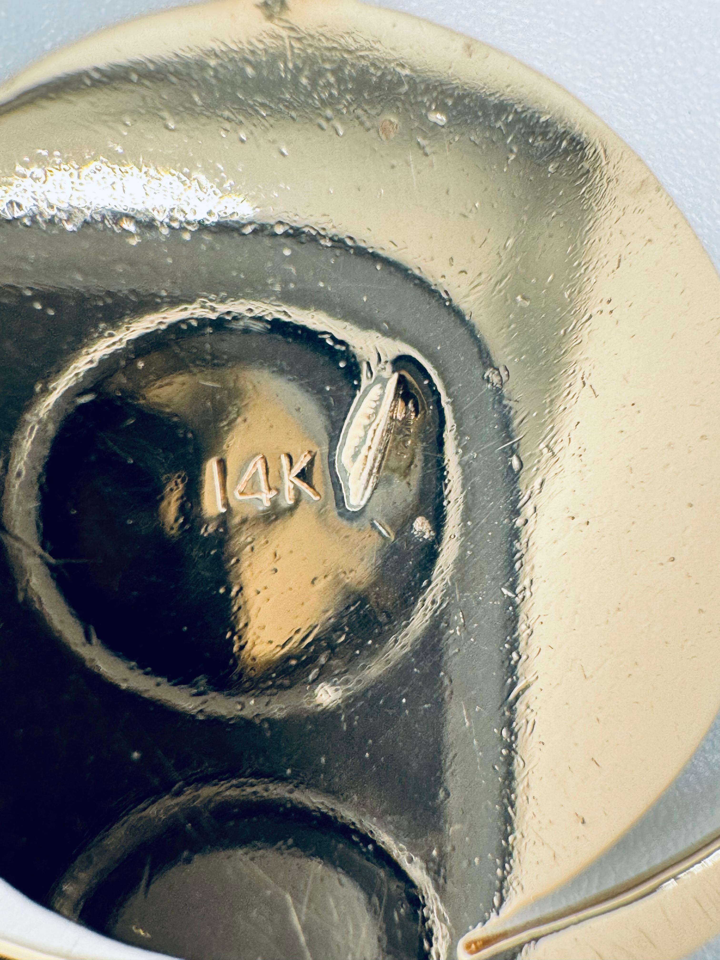 Charme de lion en malachite en or jaune 14K Unisexe en vente