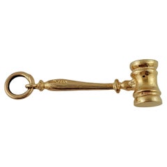 Vintage 14K Yellow Gold Mallet Charm