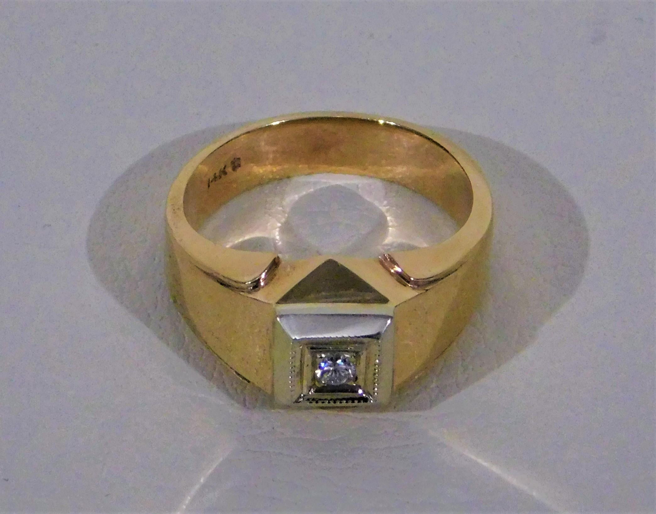 mens rings square top