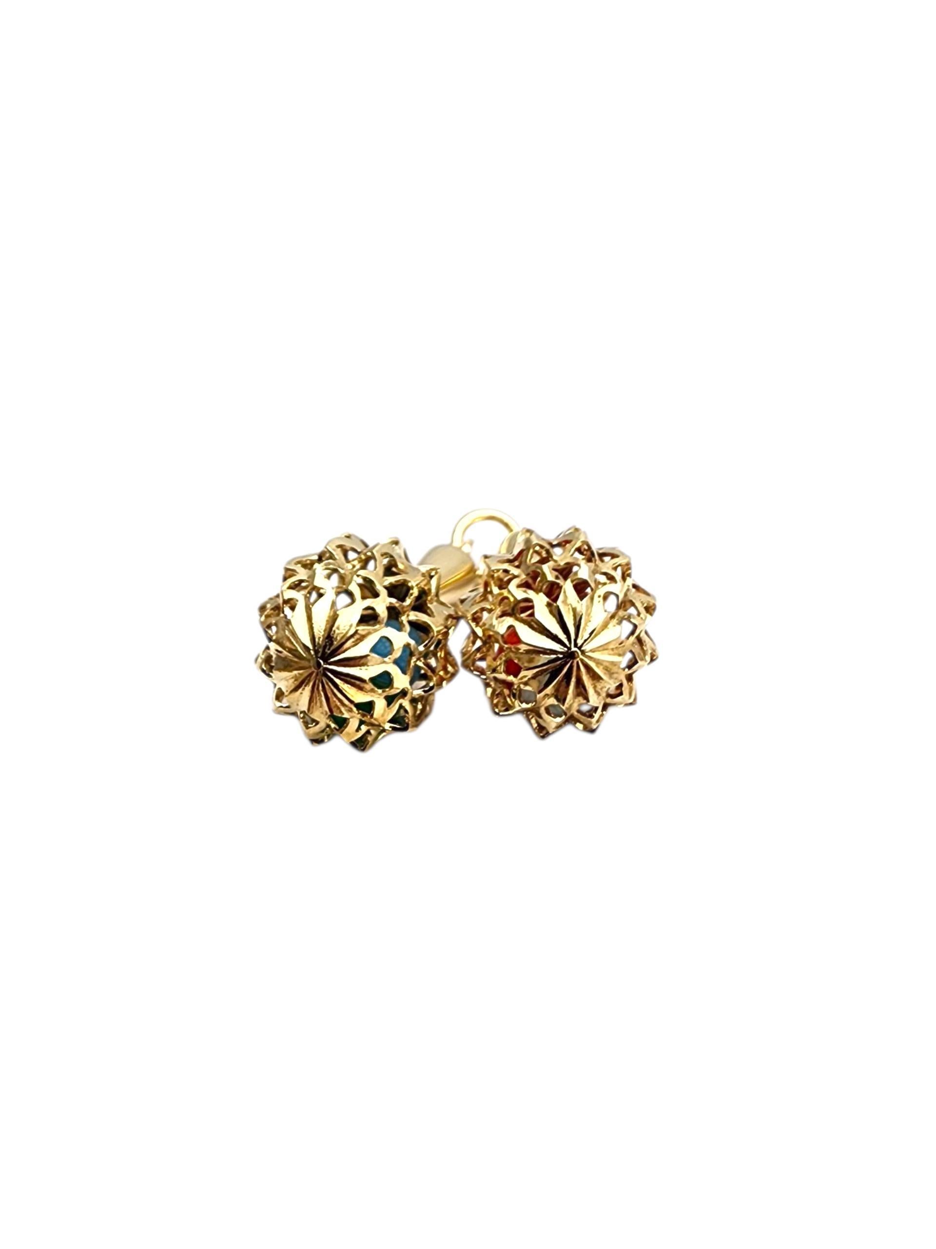 14K Gelbgold Maracas Charme #22766 Damen im Angebot