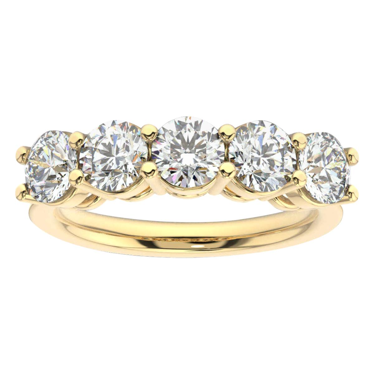 14K Yellow Gold Marne 5-Stone Diamond Ring '2 Ct. tw' For Sale
