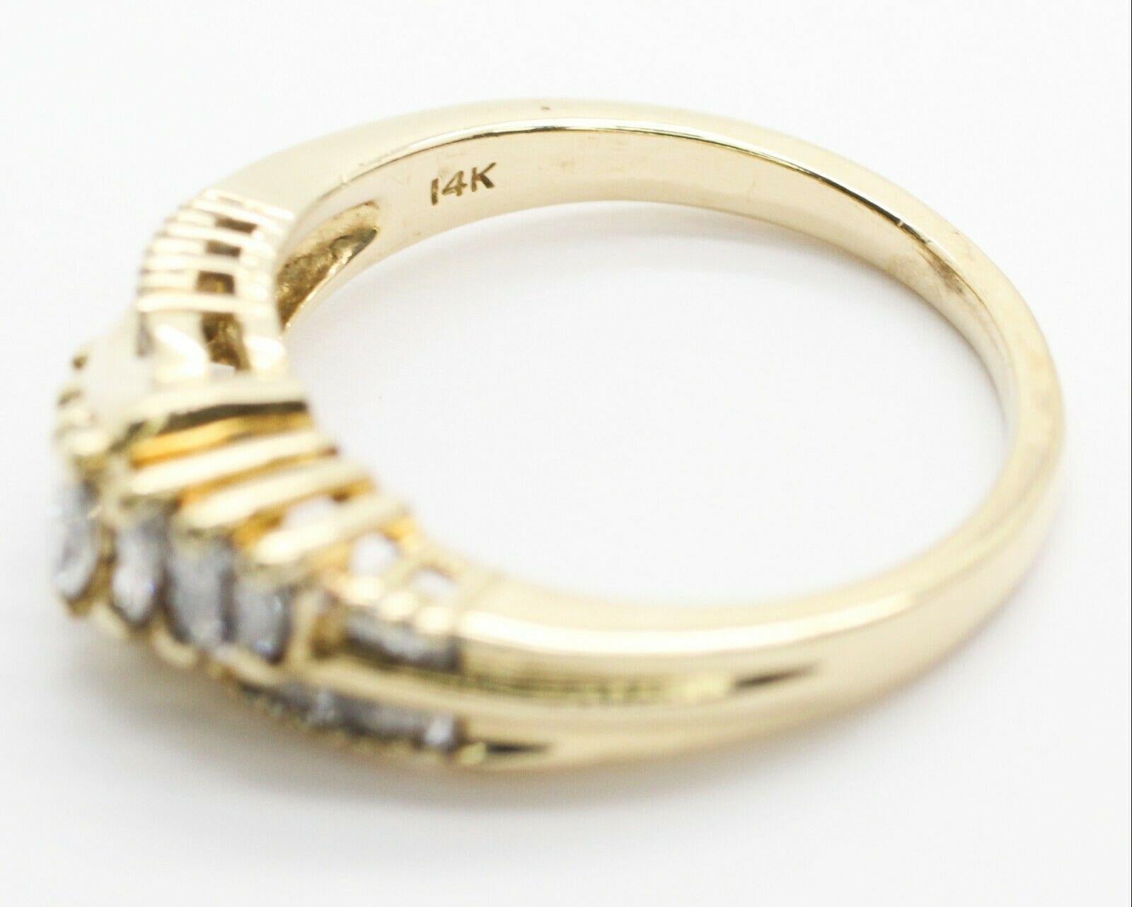  Specifications:
    main stone: 7 PCS MARQUISE CUT APPRX 0.48CTW
    diamonds: 18 PCS BAGUETTES
    carat total weight: N/A
    color: F
    clarity: SI2
    brand: UNBRANDED
    metal: 14K YELLOW GOLD
    type: CLUSTER ring
    weight:  4.4 GrS
  