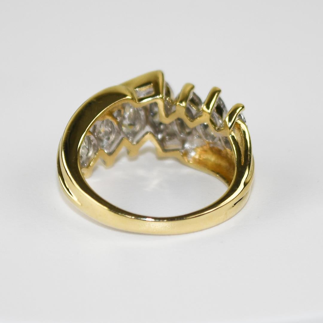 14K Gelbgold Marquise Diamant Cocktail Ring 1.50ct (Marquiseschliff) im Angebot