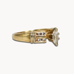 14K Yellow Gold Marquise Diamond Ring 0.50ct