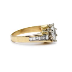 Anillo de Diamantes Marquesa de Oro Amarillo de 14 K