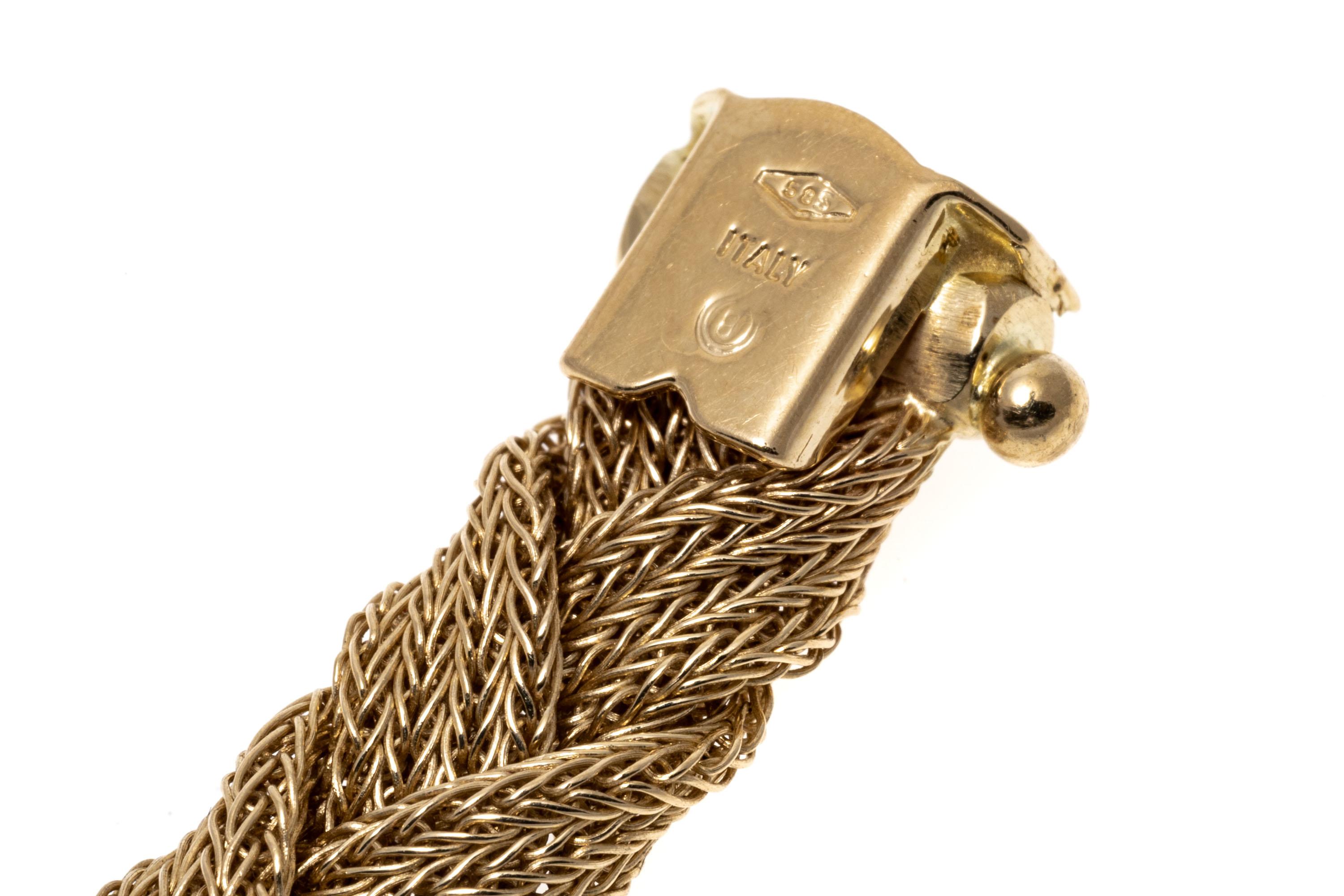 14k gold woven bracelet