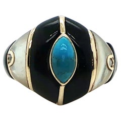 Bague dôme Maz en or jaune 14K