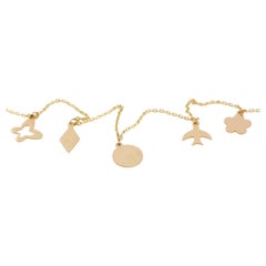 14K Yellow Gold Meaningful Charms Dainty Bracelet
