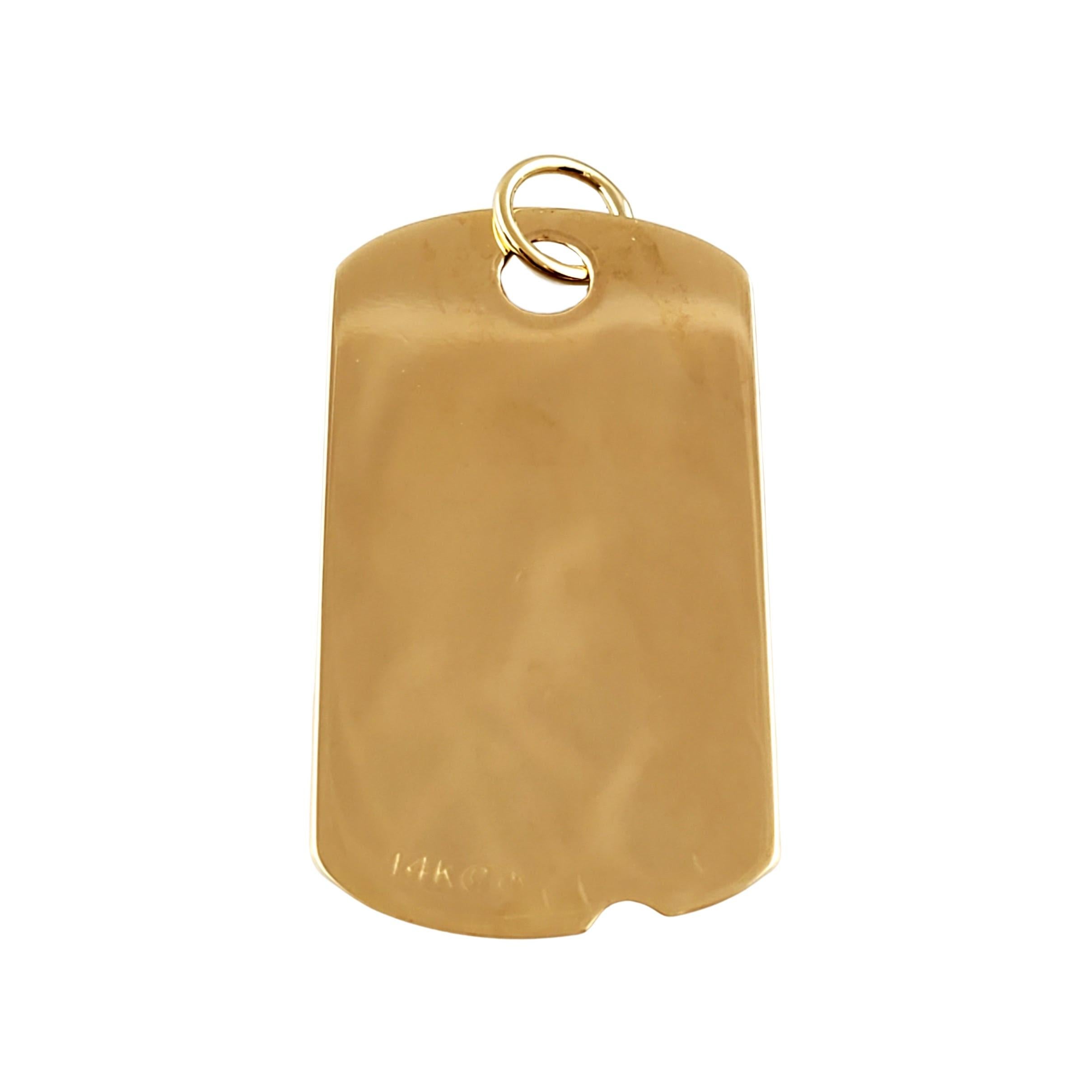 14K Yellow Gold Medical Dog tag

A wonderful way to say thank you to the medical worker in your life with this beautiful pendent.

Gorgeous 14K yellow gold dog tag style medical pendent features a caduceus which is also known as the Staff of Hermes.