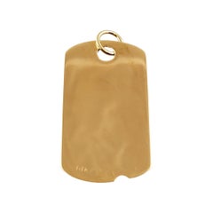 14K Yellow Gold Medical Dog Tag