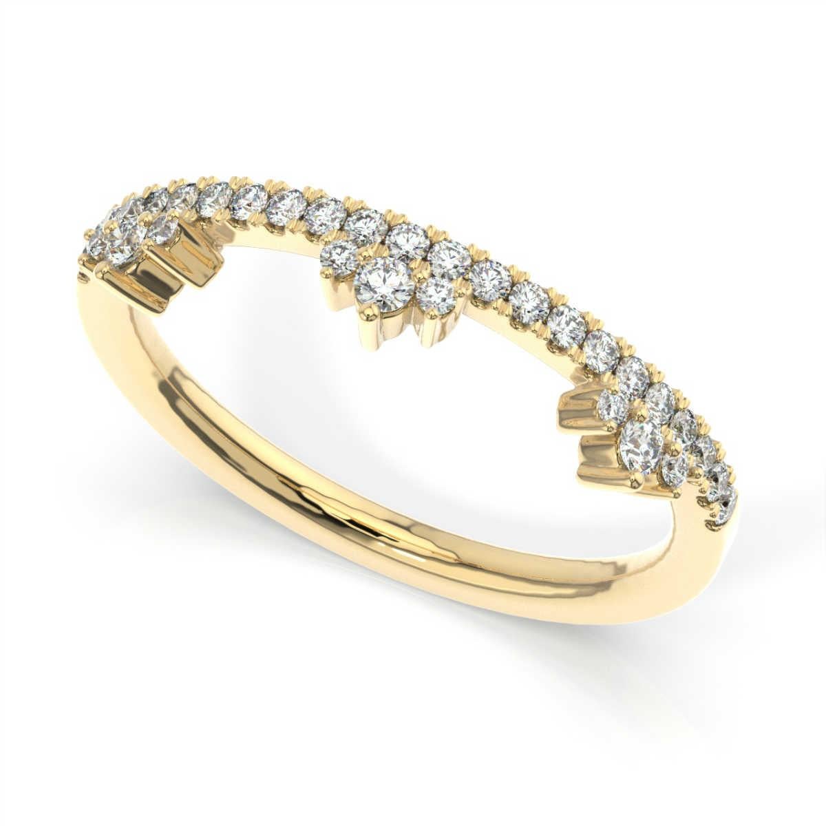 Round Cut 14K Yellow Gold Meghan Diamond Ring '1/4 Ct. tw' For Sale
