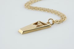 14k Yellow Gold Menorah Pendant with 14k Gold Chain