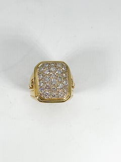 14K Yellow Gold Mens 1 CTW Diamond Fashion Ring