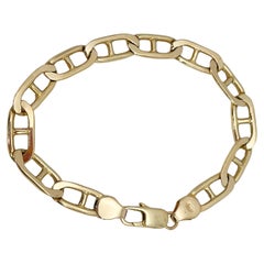 14K Yellow Gold Men's Anchor Link Bracelet