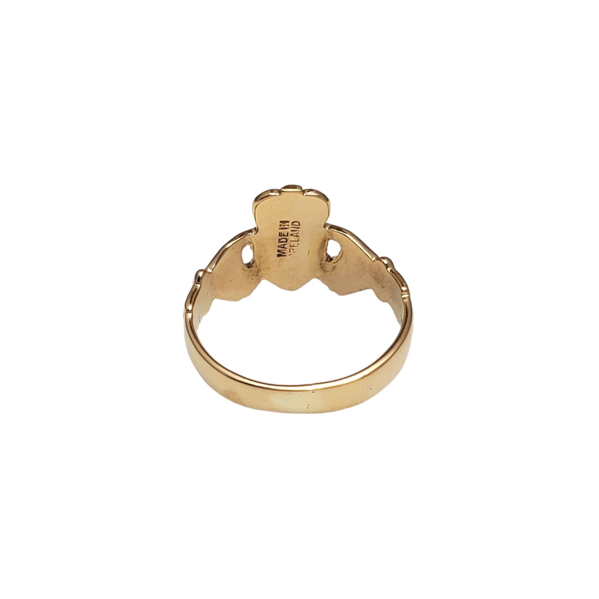 14K Yellow Gold Men's Claddagh Ring #16568 For Sale 1