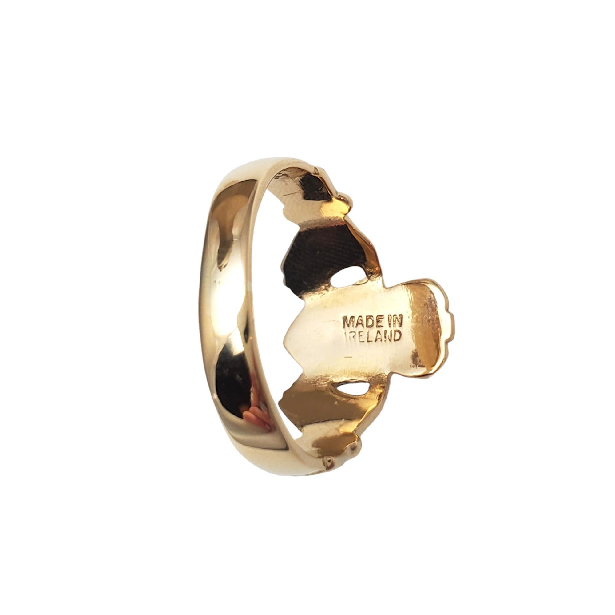 14K Yellow Gold Men's Claddagh Ring #16568 In Good Condition In Washington Depot, CT