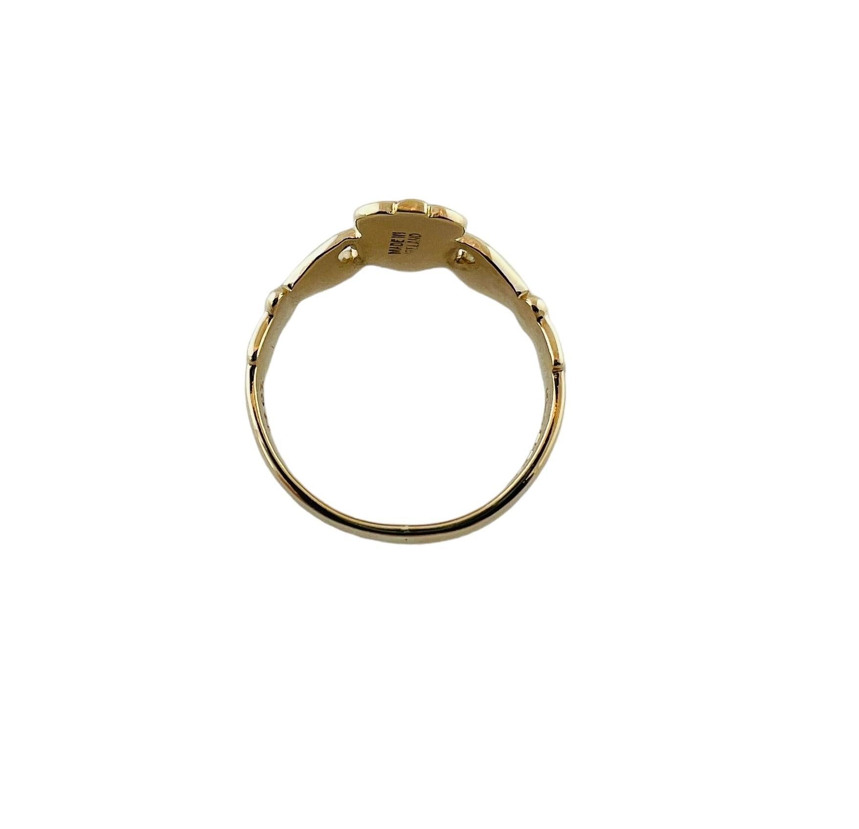 14K Gelbgold Herren-Claddagh-Ring #16568 im Angebot 5