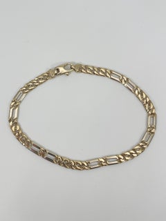 14K Yellow Gold Men's Fancy Link Bracelet