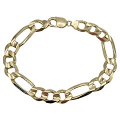 Bracelet lourd Figuero en or jaune 14 carats pour hommes 