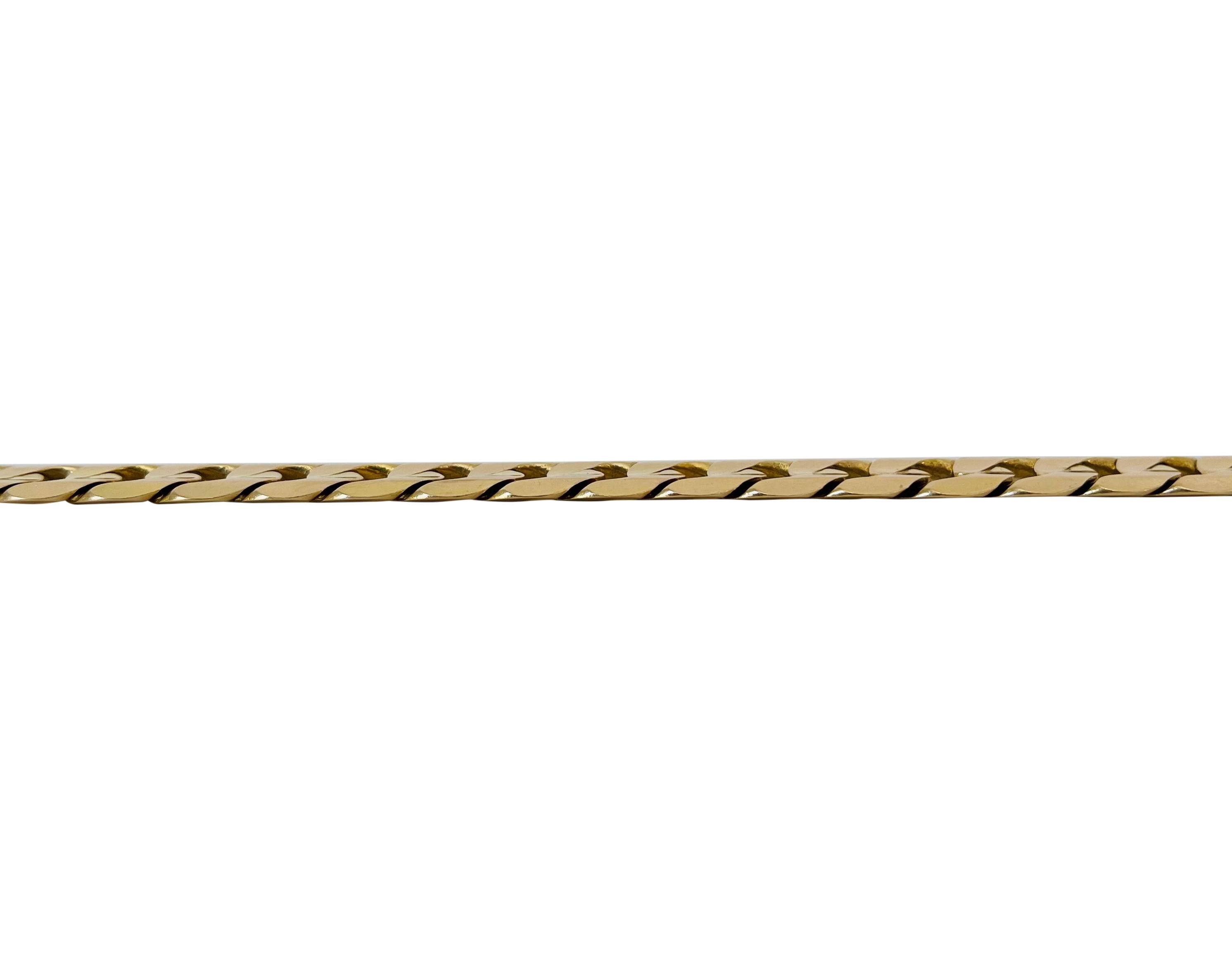 14 Karat Yellow Gold Men's Solid Heavy Curb Link Bracelet, Italy 1