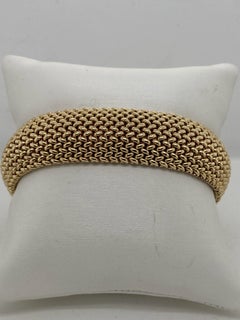 14 Karat Yellow Gold Mesh Bracelet