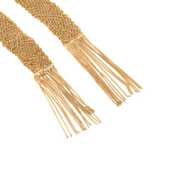14 Karat Yellow Gold Mesh Wrap-Around Necklace