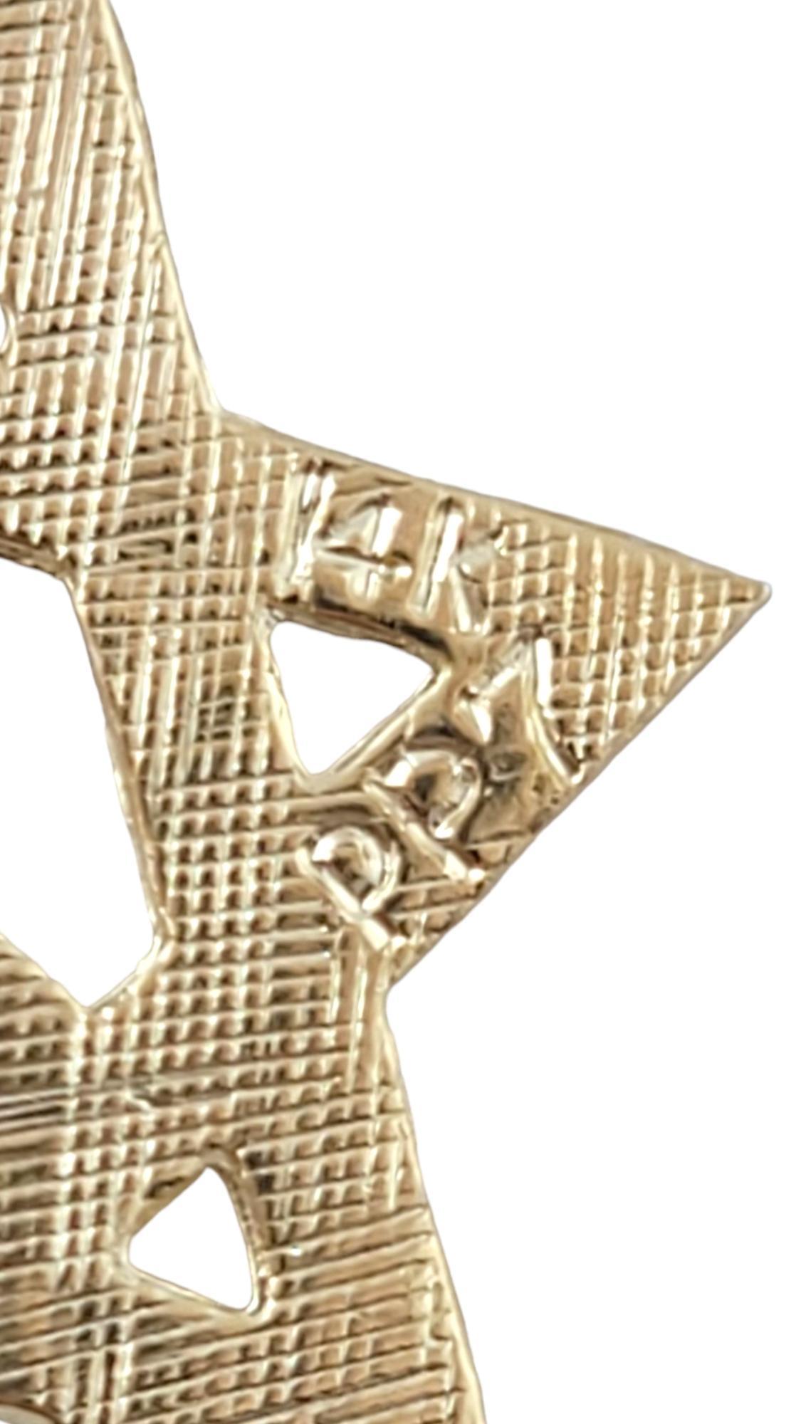 Women's 14K Yellow Gold Messianic Cross Pendant #16903 For Sale