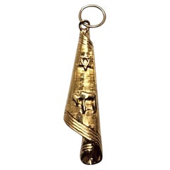 14K Yellow Gold Mezuzah Pendant #25680