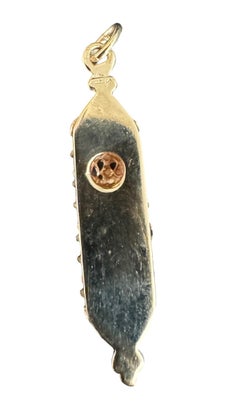 14K Yellow Gold Mezzuzah Scroll Charm #25087