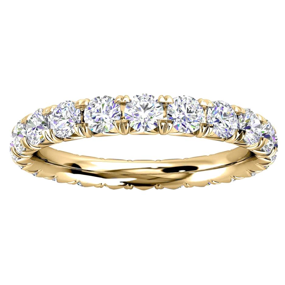 For Sale:  14k Yellow Gold Mia French Pave Diamond Eternity Ring '1 1/2 Ct. Tw'