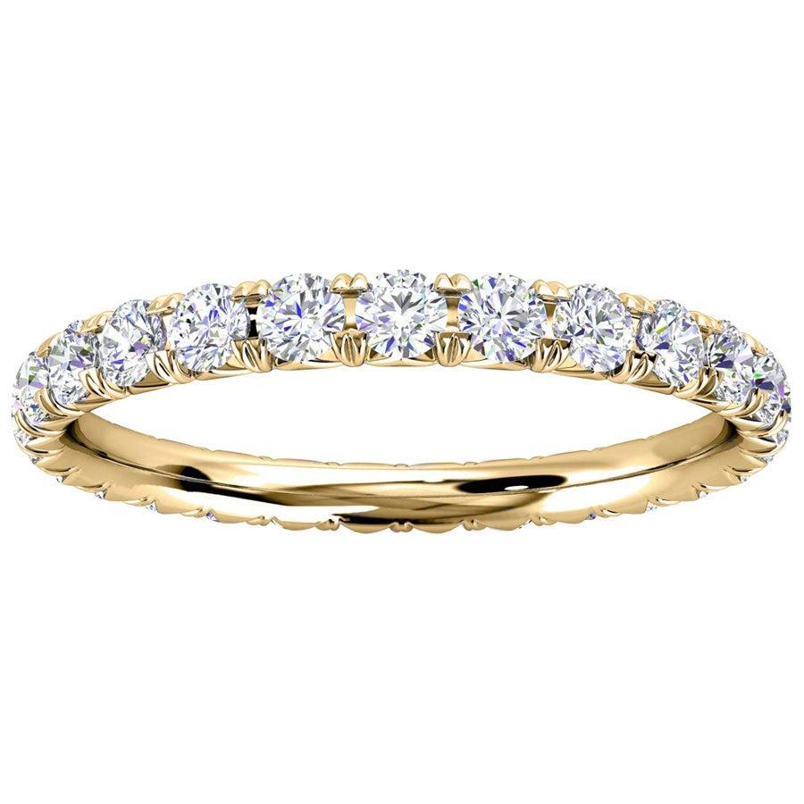For Sale:  14k Yellow Gold Mia French Pave Diamond Eternity Ring '3/4 Ct. Tw'