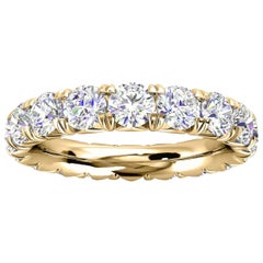 14k Yellow Gold Mia French Pave Diamond Eternity Ring '3 Ct. Tw'