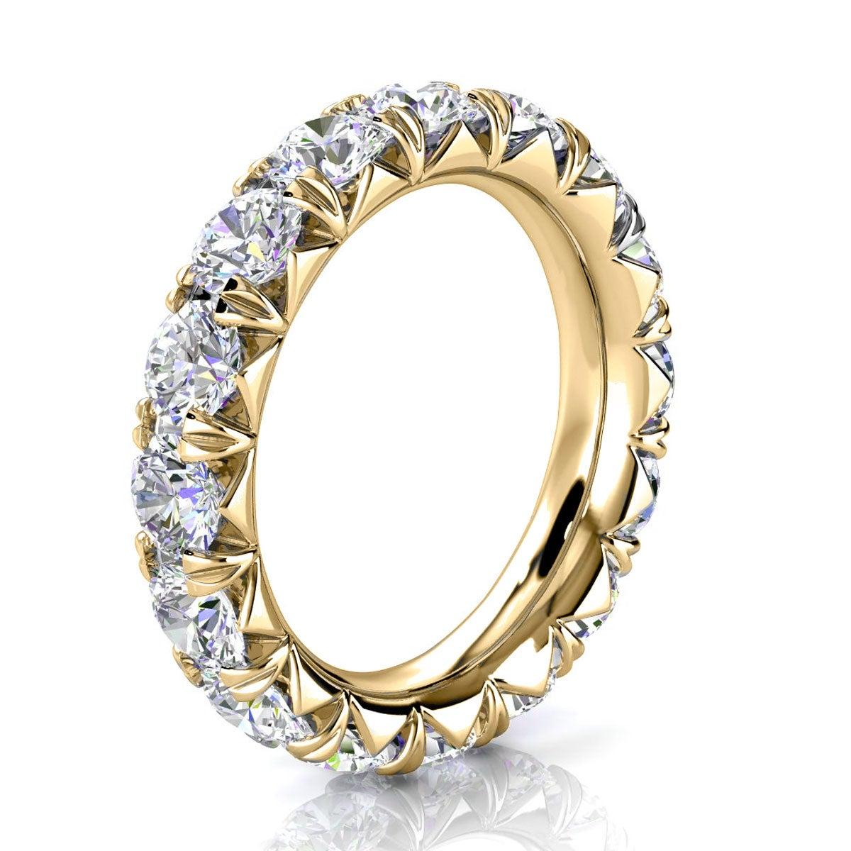 For Sale:  14k Yellow Gold Mia French Pave Diamond Eternity Ring '4 Ct. Tw' 2