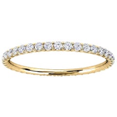 14k Yellow Gold Mia Mini French Pave Diamond Eternity Ring '1/3 Ct. Tw'