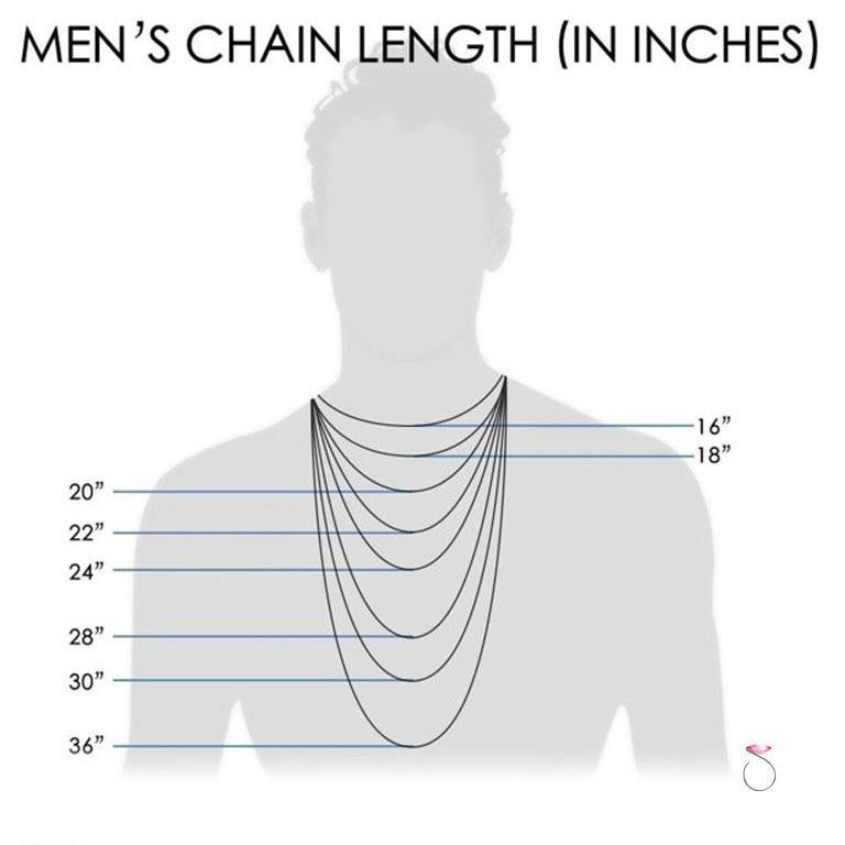 cuban link chain thickness chart