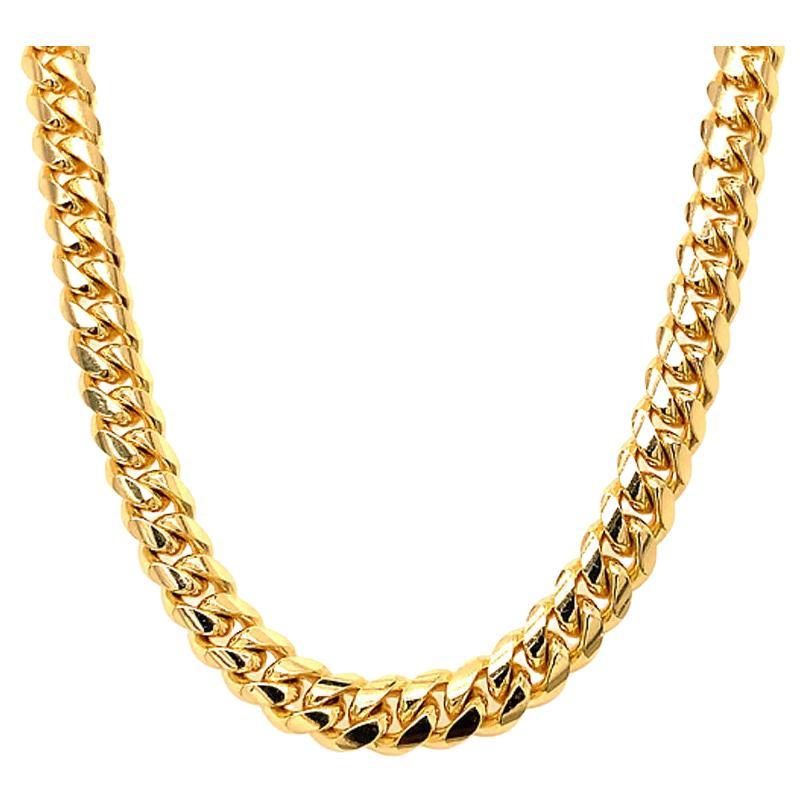 14K Yellow Gold Miami Cuban Chain, 47.30 Grams, Brand New For Sale
