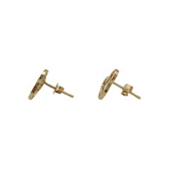 14K Yellow Gold Mickey Mouse Silhouette Stud Earrings #17745