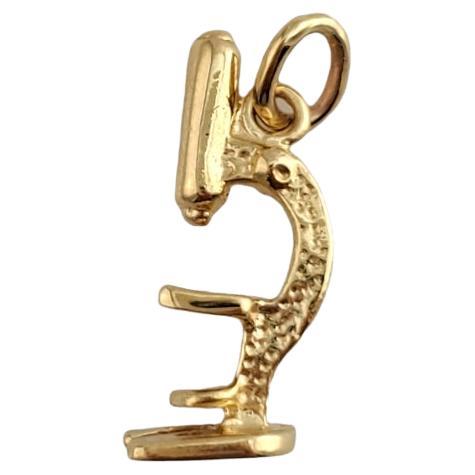 14K Yellow Gold Microscope Charm