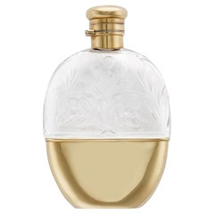 14k Yellow Gold Mid-Century Tiffany Glass Perfume Bottle