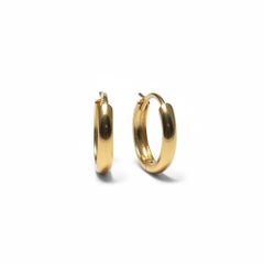 14K Yellow Gold Mini Hinged Hoop Earrings #25099