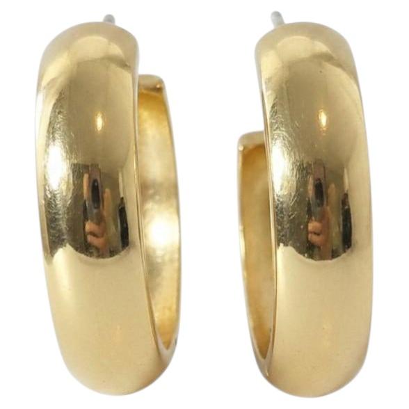 Orecchini a cerchio mini con cerniera in oro giallo 14K #25099
