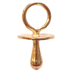 Breloque mini sucette en or jaune 14K #18447