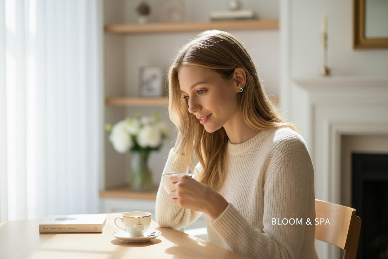 Taille ronde Boucles d'oreilles miniatures en or jaune 14K à vis pour diamants et émeraudes pour 2ème ou 3ème trou en vente