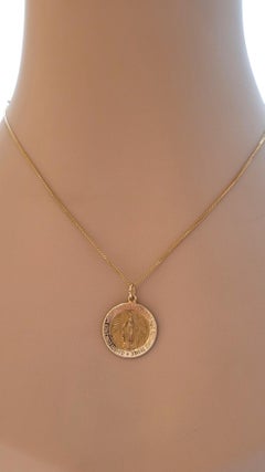 Medalla Milagrosa de Oro Amarillo de 14 quilates #18433