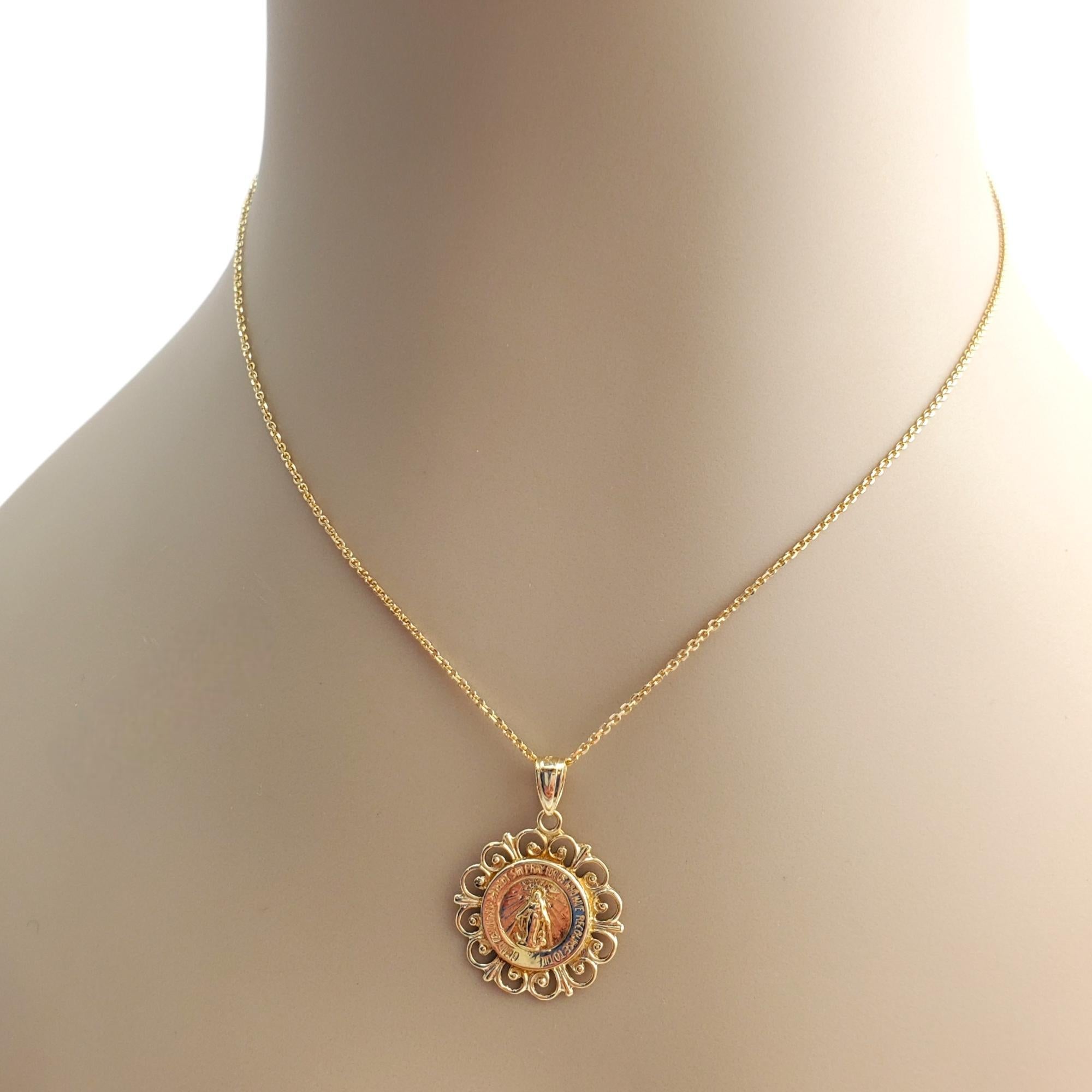 14k solid gold miraculous medal