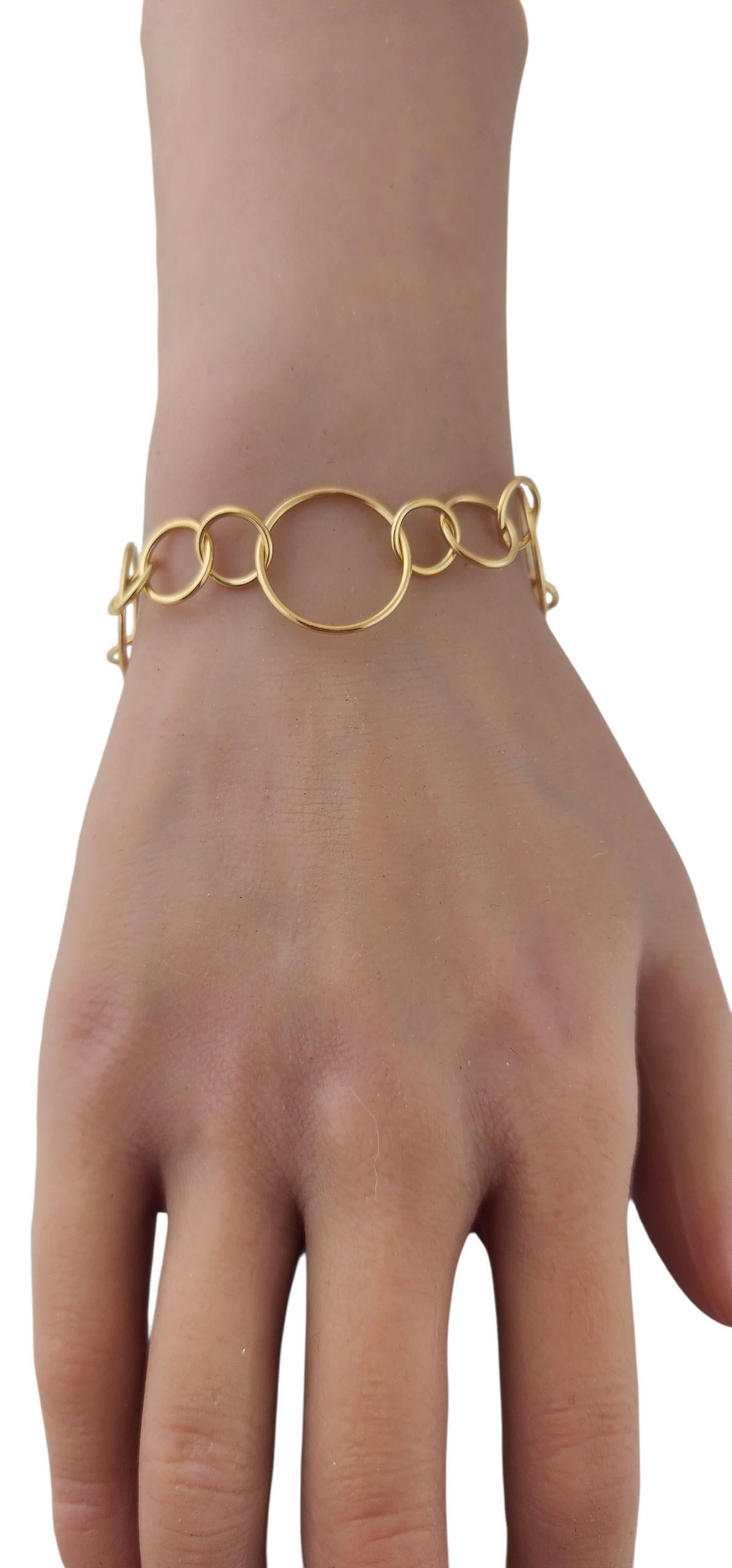 Bracciale A Link con cerchi misti in oro giallo 14k #23114 In condizioni buone in vendita a Washington Depot, CT